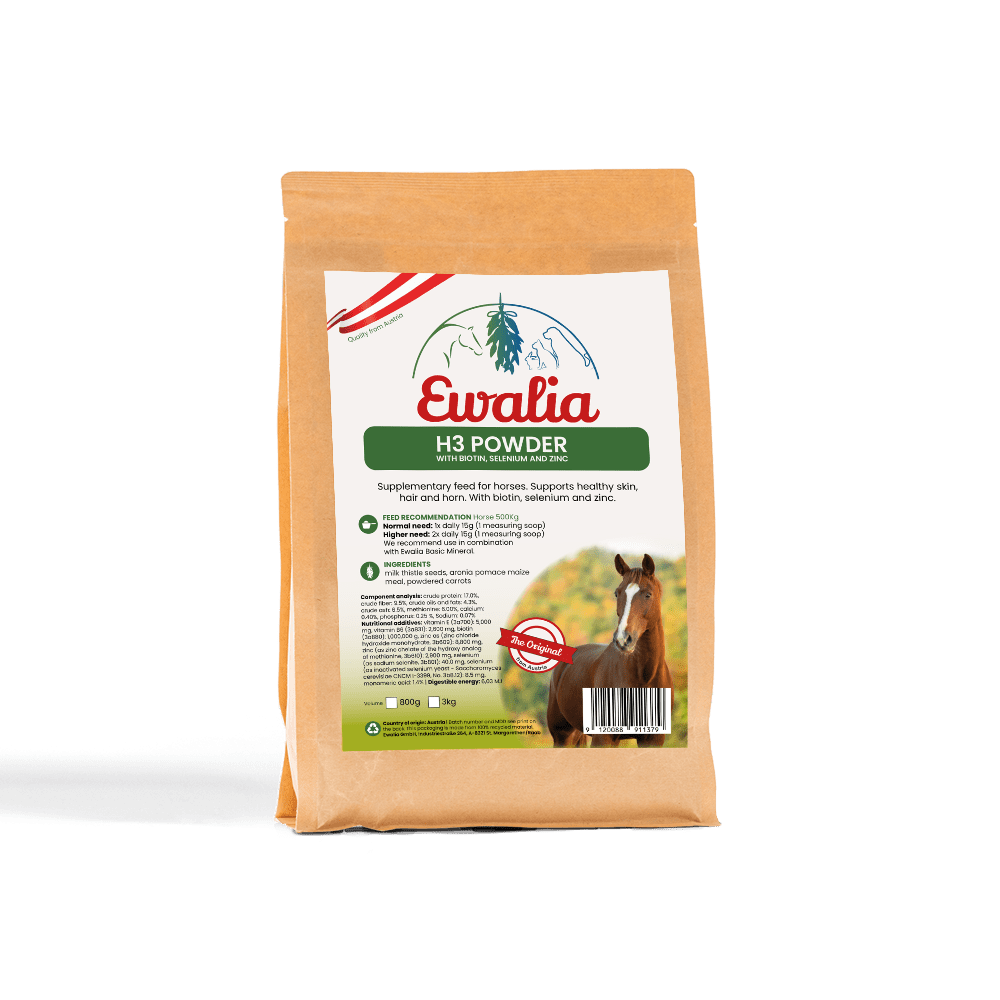 Ewalia horse feed material upright h3 powder